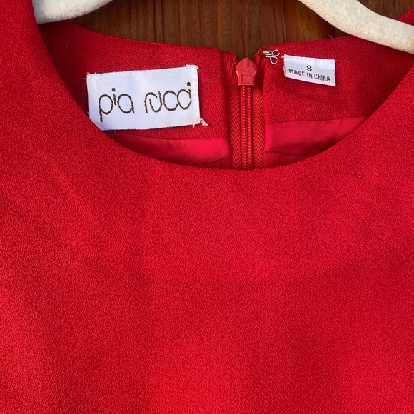 Vintage 1980s Pia Rucci Red Mini Dress size 8 - Picture 5 of 7